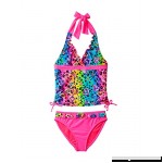 Angel Beach Big Girl's Leopard Print Tankini Swimsuit Rainbow B079H421Q9